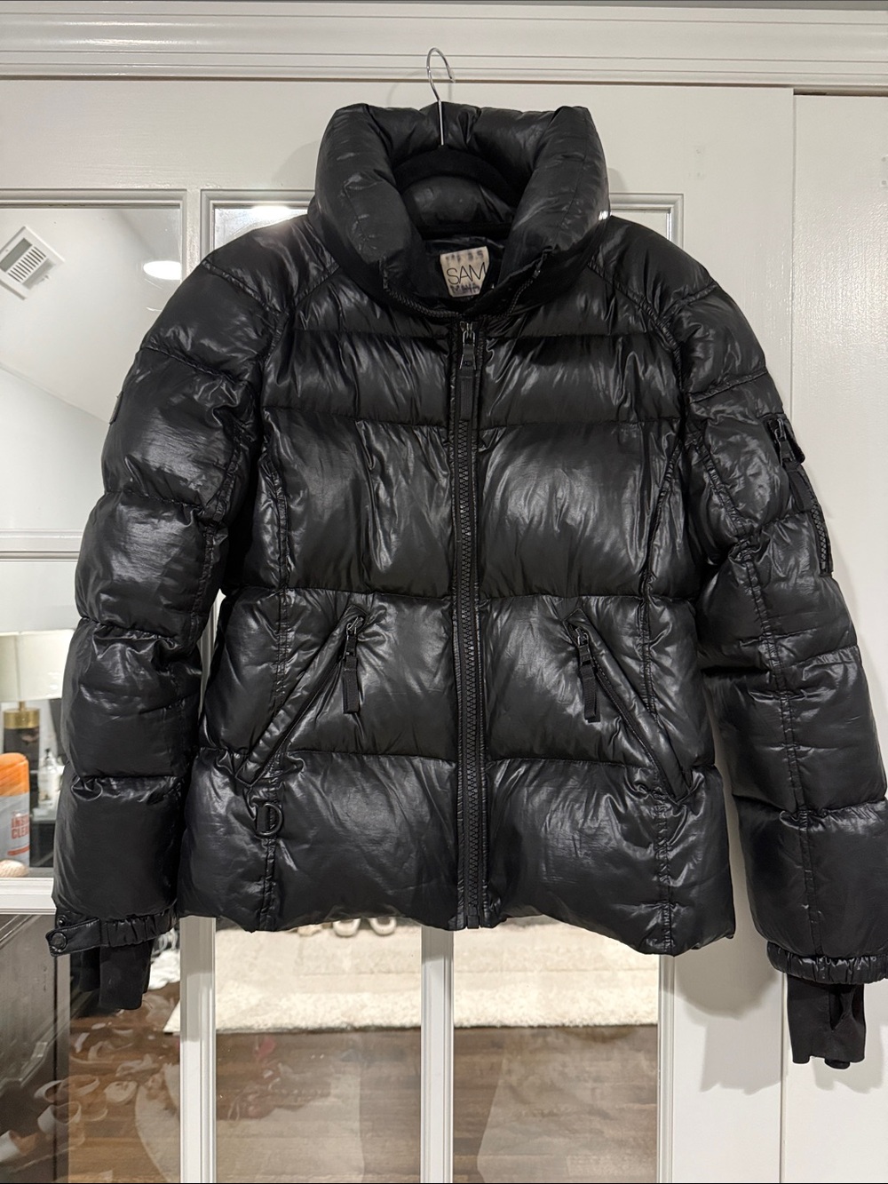 SAM. Women’s Black Glossy Puffer Jacket
